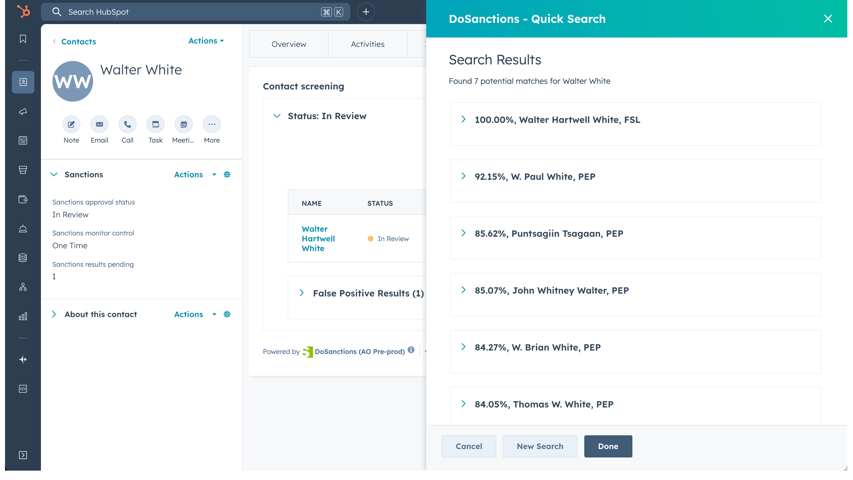 Quick Search for fewer false positives